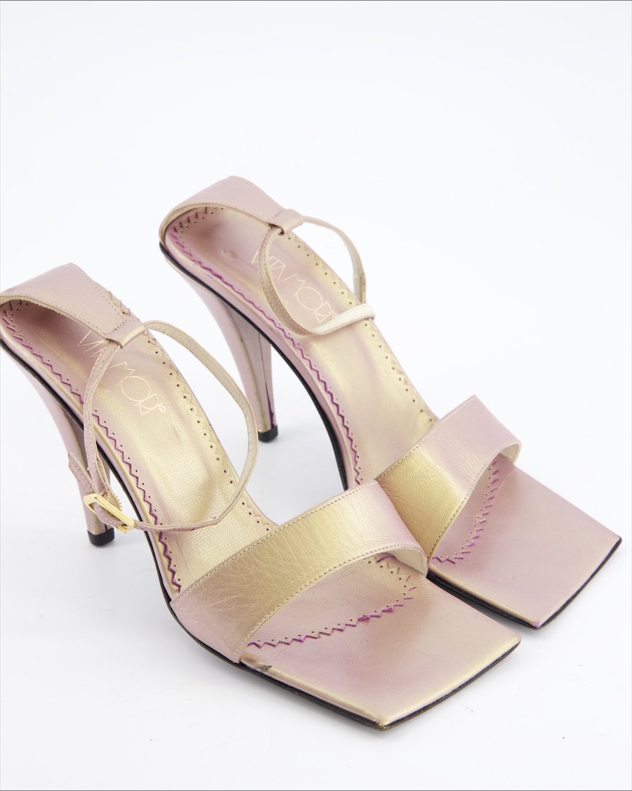 Vitamori Heels Leather Gold Eu 36