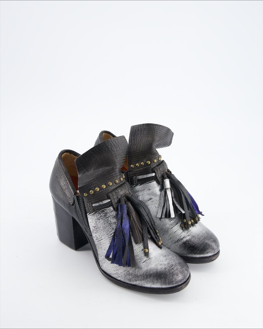 A.S. 98 Heels Leather Silver Eu 39