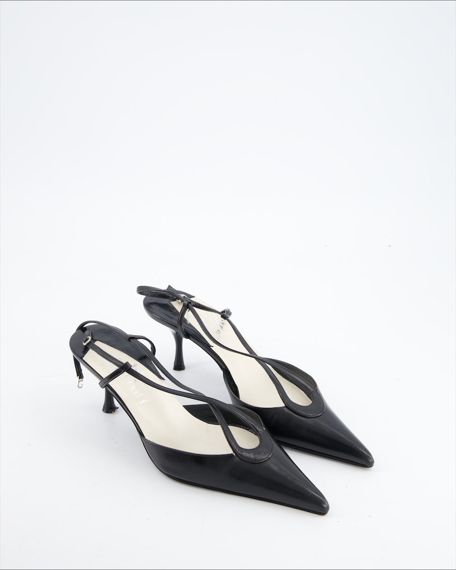 Michel Perry Heels Leather Black Eu 37.5