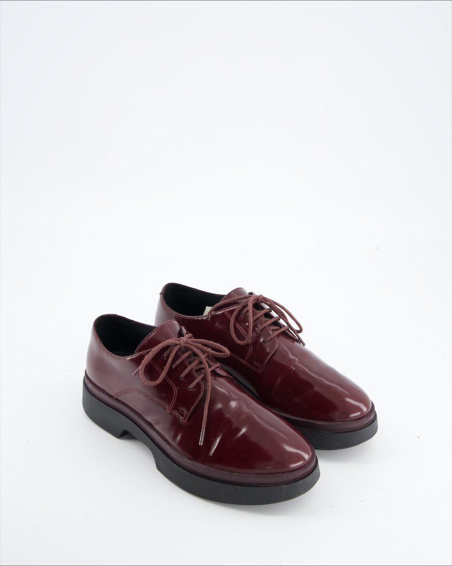 Geox Flats Leather Burgundy Eu 36