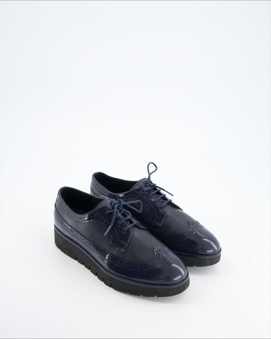 Geox Flats Leather Blue Eu 36