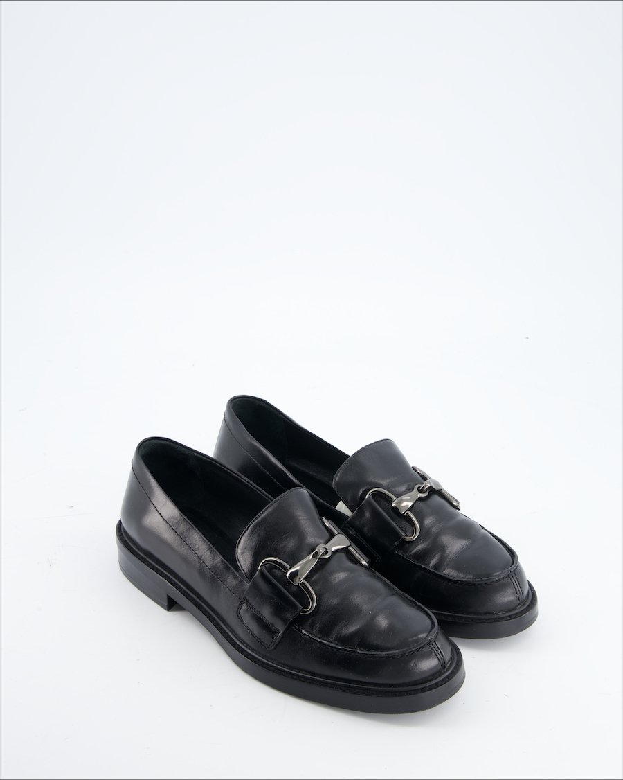 Elvio Zanon Flats Leather Black Eu 36