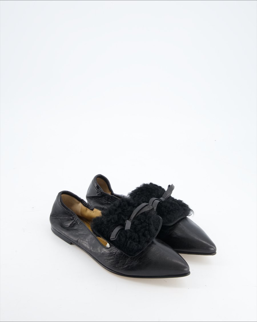 Pomme D'or Flats Leather Black Eu 37