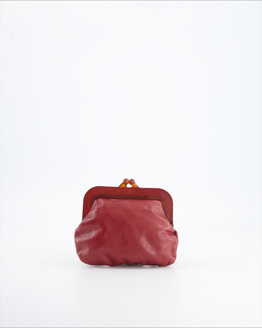 Non Signè / Unsigned Clutch bag Leather Burgundy