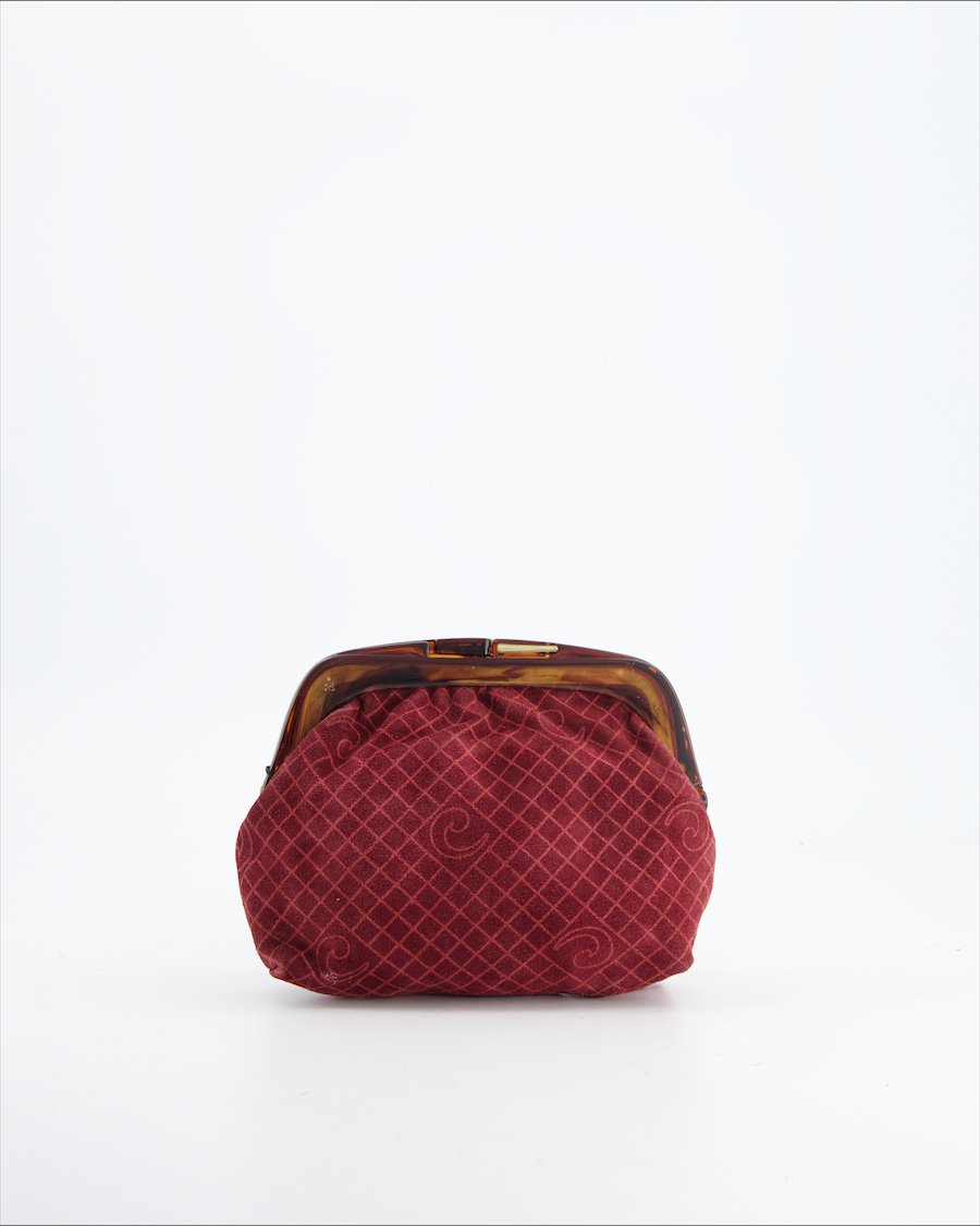 Non Signè / Unsigned Clutch bag Cloth Burgundy