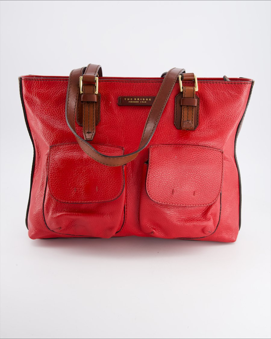 The Bridge Tote bag Leather Red