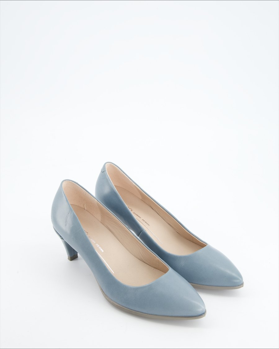 Ecco Heels Leather Turquoise Eu 35