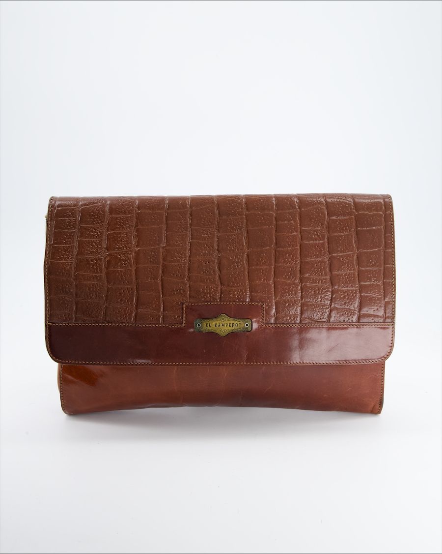 El Campero Clutch bag Leather Brown