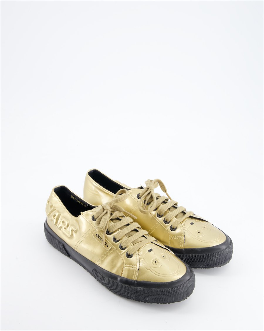 Superga Trainers Leather Gold Eu 40