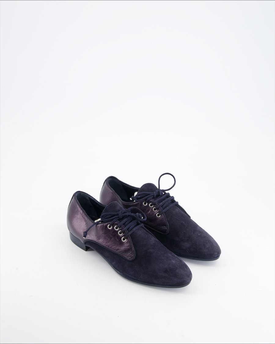 Ami Wieland Flats Velvet Navy Eu 36