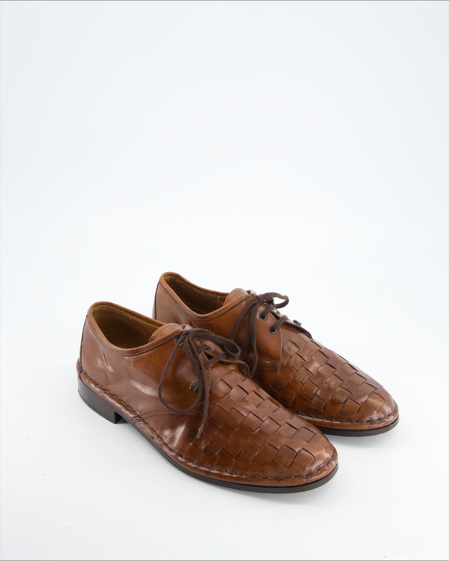 Ettore Adriano Flats Leather Brown Eu 44