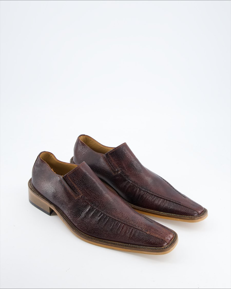Began Flats Leather Brown Eu 42