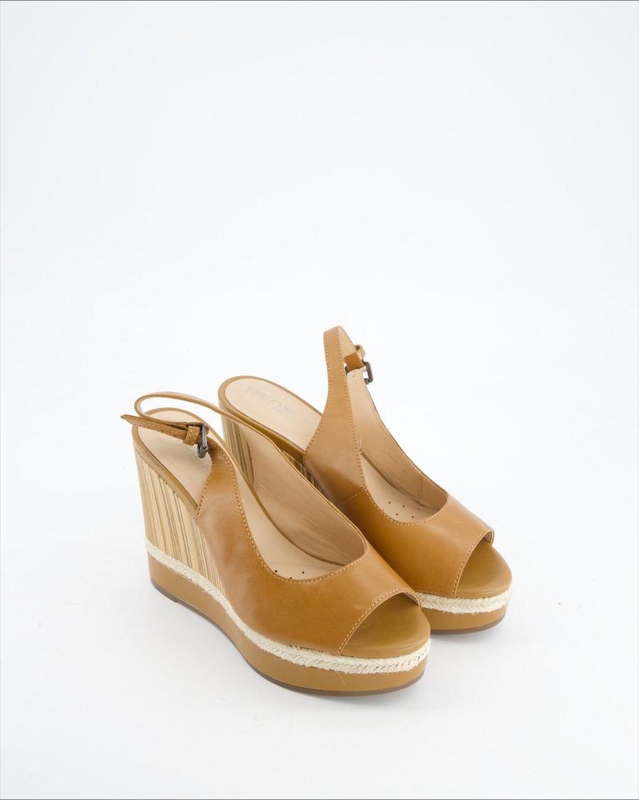 Geox Heels Leather Brown Eu 36
