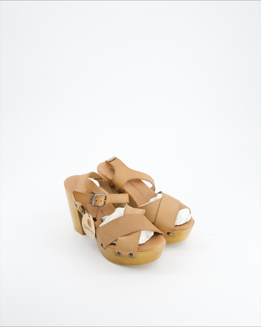 Diezdedos Heels Leather Brown Eu 35