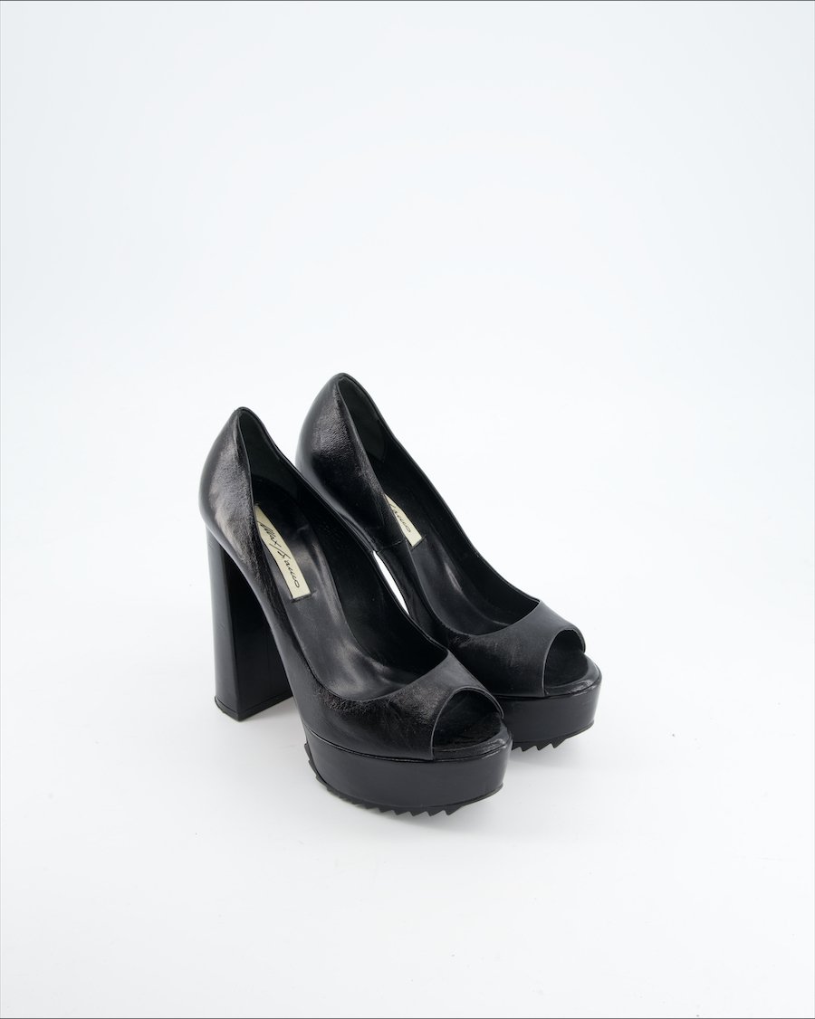 Max Bianco Heels Leather Black Eu 36