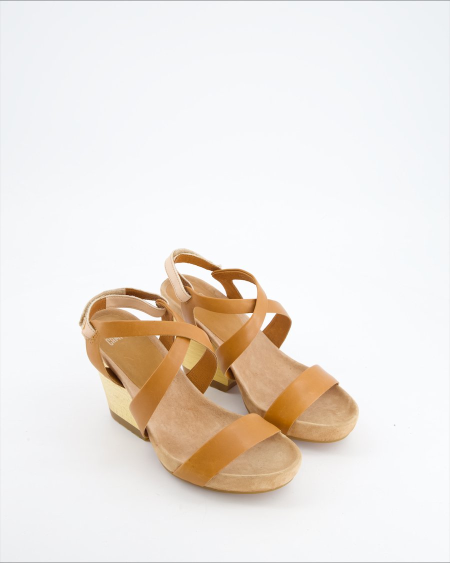 Camper Heels Leather Brown Eu 36