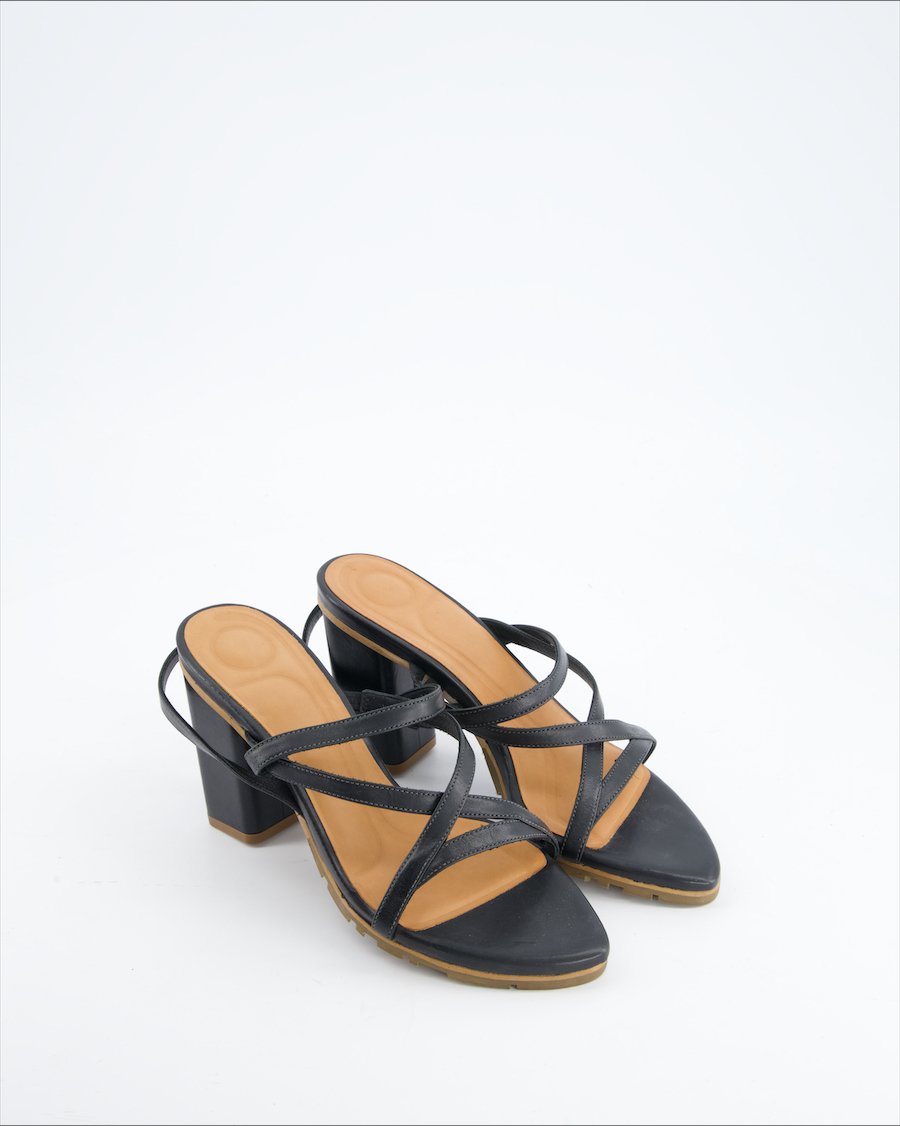 H&M Heels Leather Black Eu 36