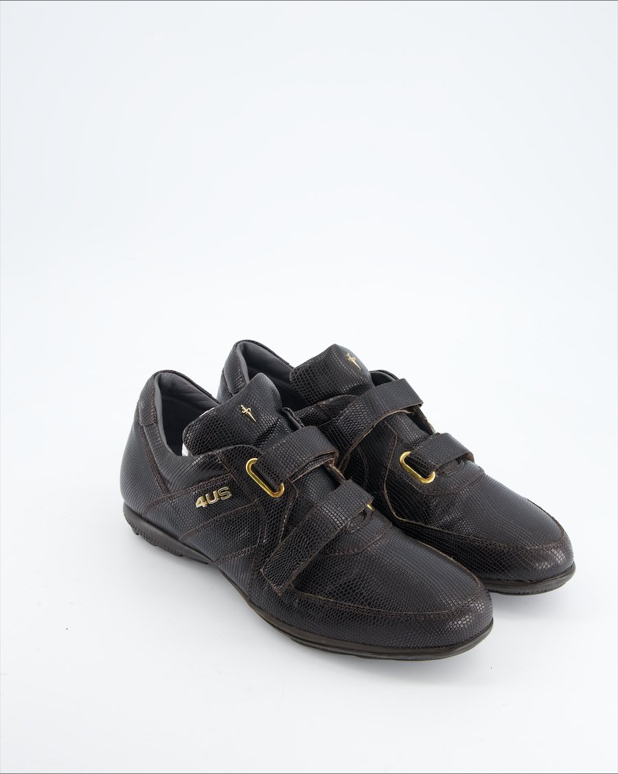 4US Trainers Leather Brown Eu 40