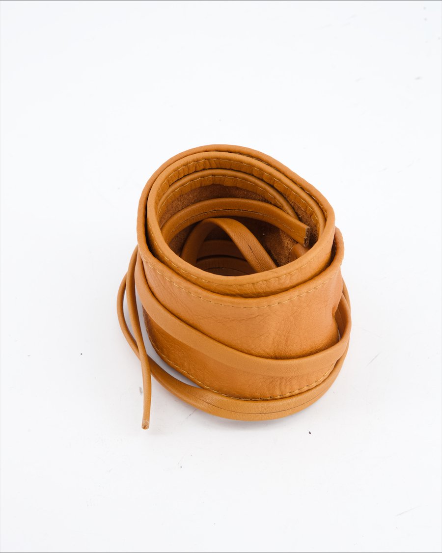 Non Signe / Unsigned Belt Leather Camel