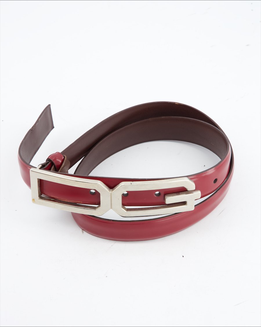 Dolce & Gabbana Belt Leather Burgundy