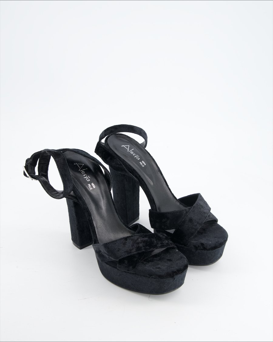 Alesya Heels Velvet Black Eu 40
