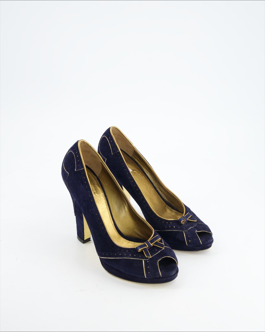 Miu Miu Heels Velvet Navy Eu 36.5