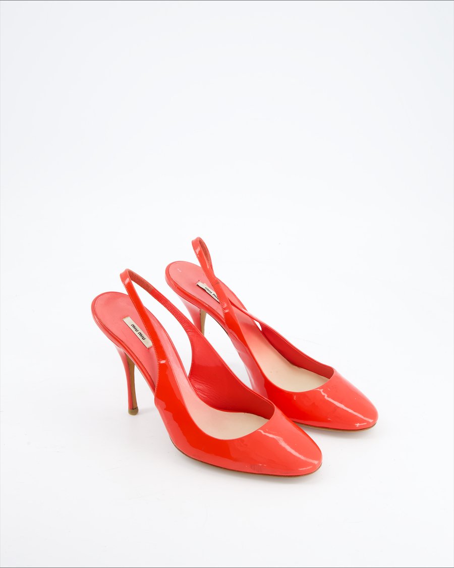 Miu Miu Heels Leather Red Eu 36.5