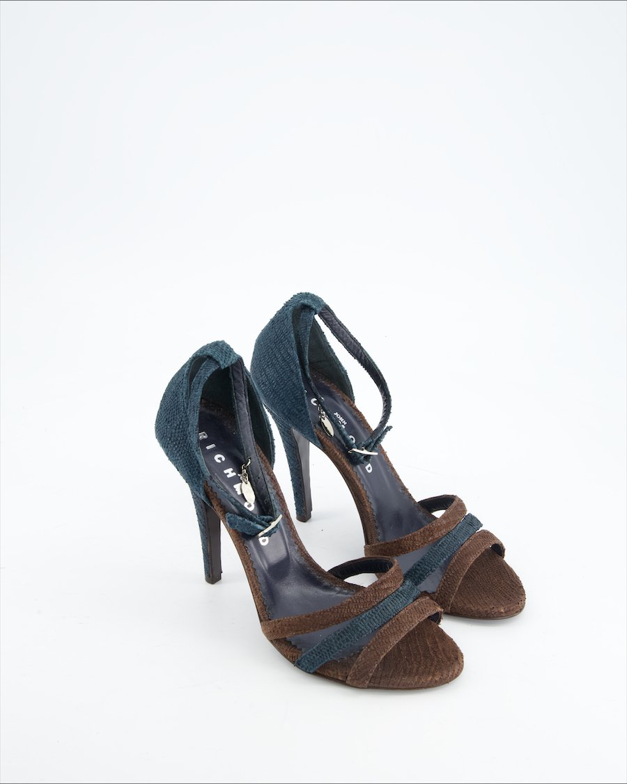 John Richmond Heels Leather Navy Eu 38