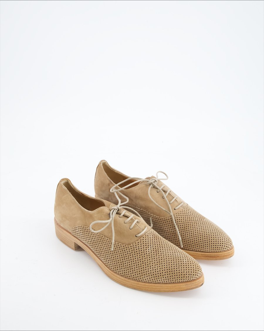 Laura Bellariva Flats Velvet Camel Eu 38