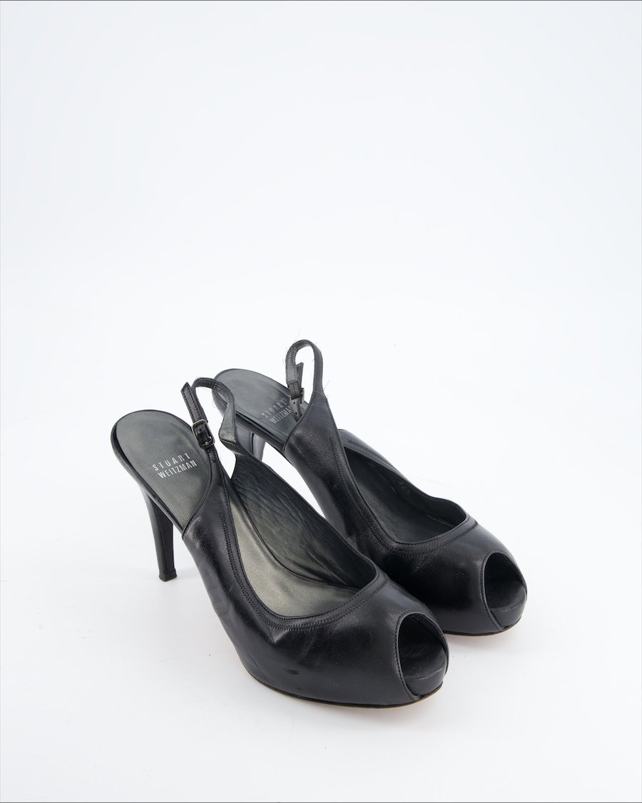 Stuart Weitzman Heels Leather Black Eu 39.5
