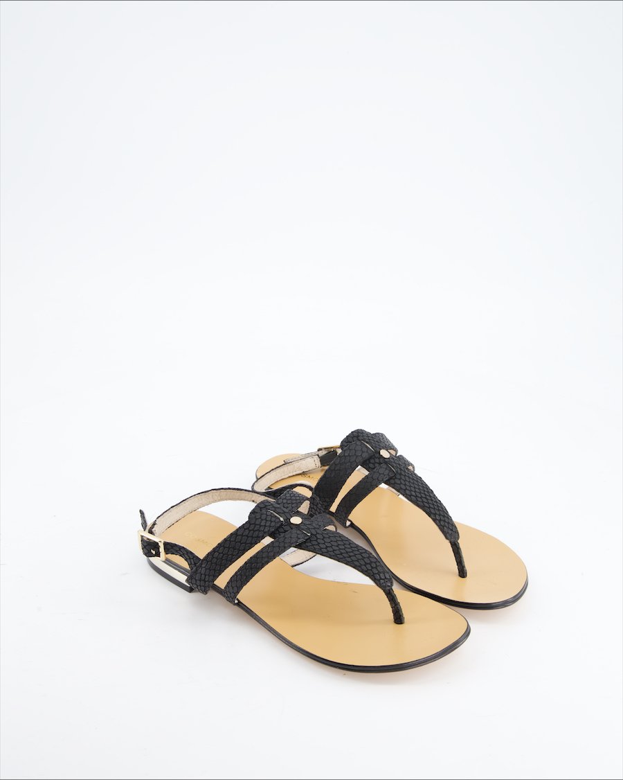 Cosmo Paris Sandals Leather Black Eu 36