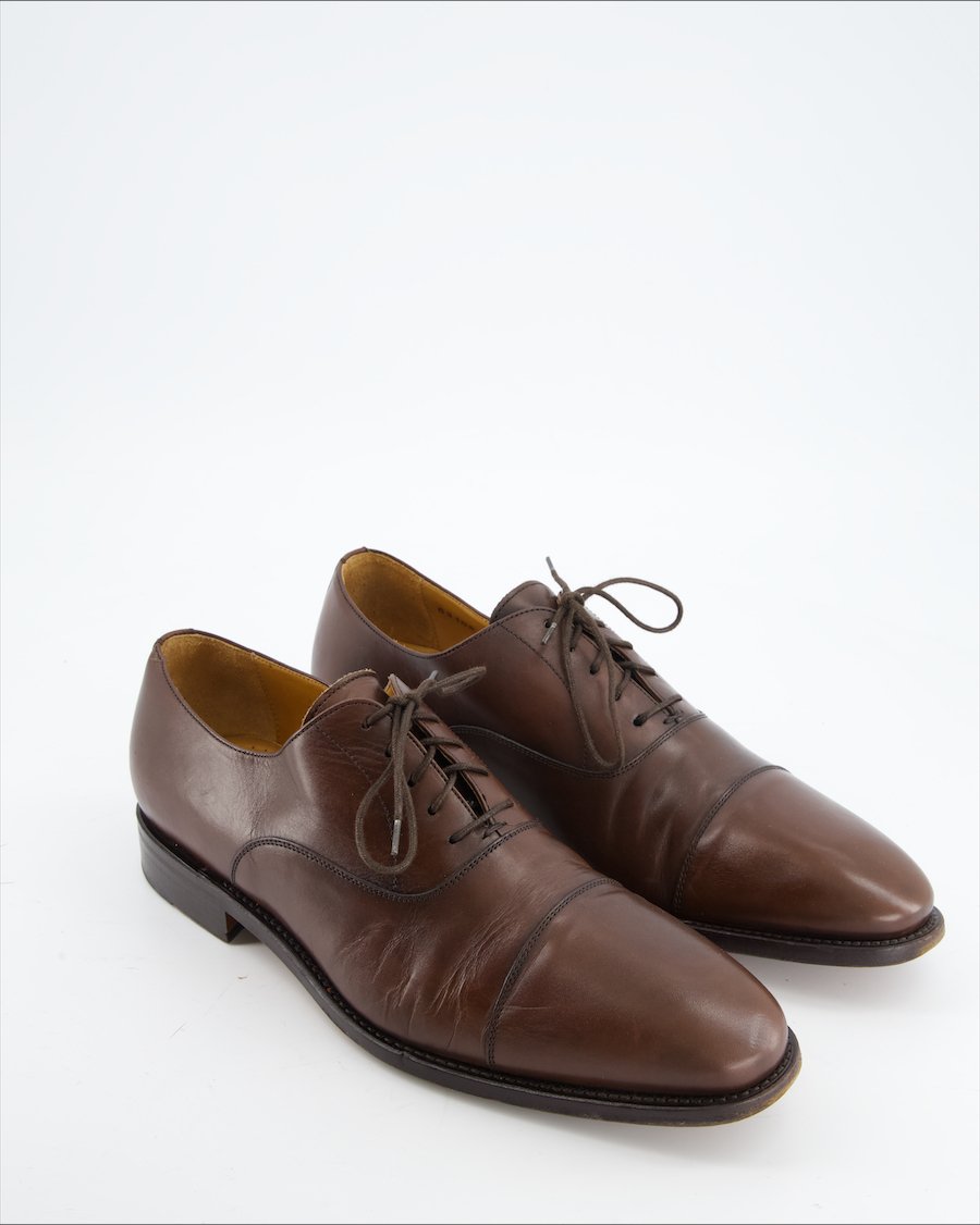 John Crocket Flats Leather Brown Eu 44.5
