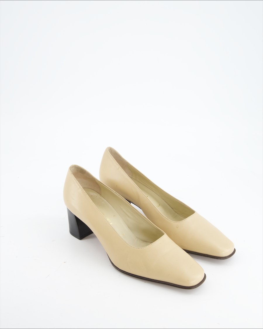 Pitti Heels Leather Beige Eu 37.5