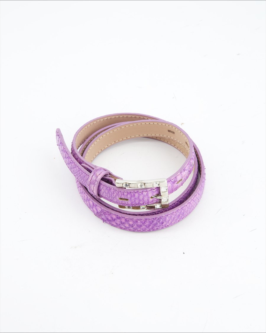 Non Signe / Unsigned Belt Leather Purple