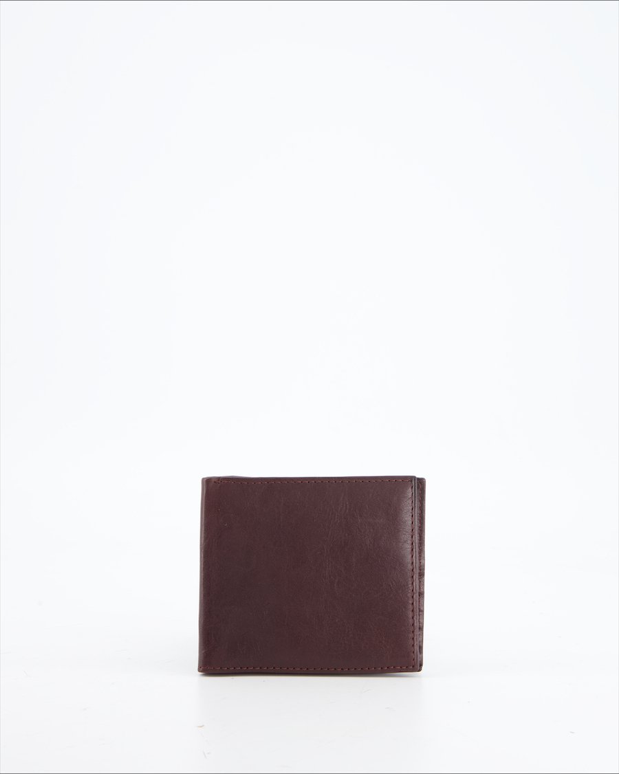Fossil Wallet Leather Burgundy