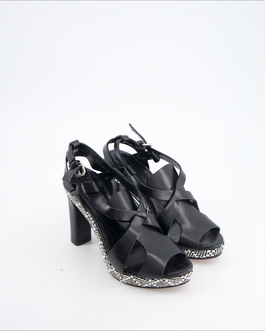 Navyboot Heels Leather Black Eu 36