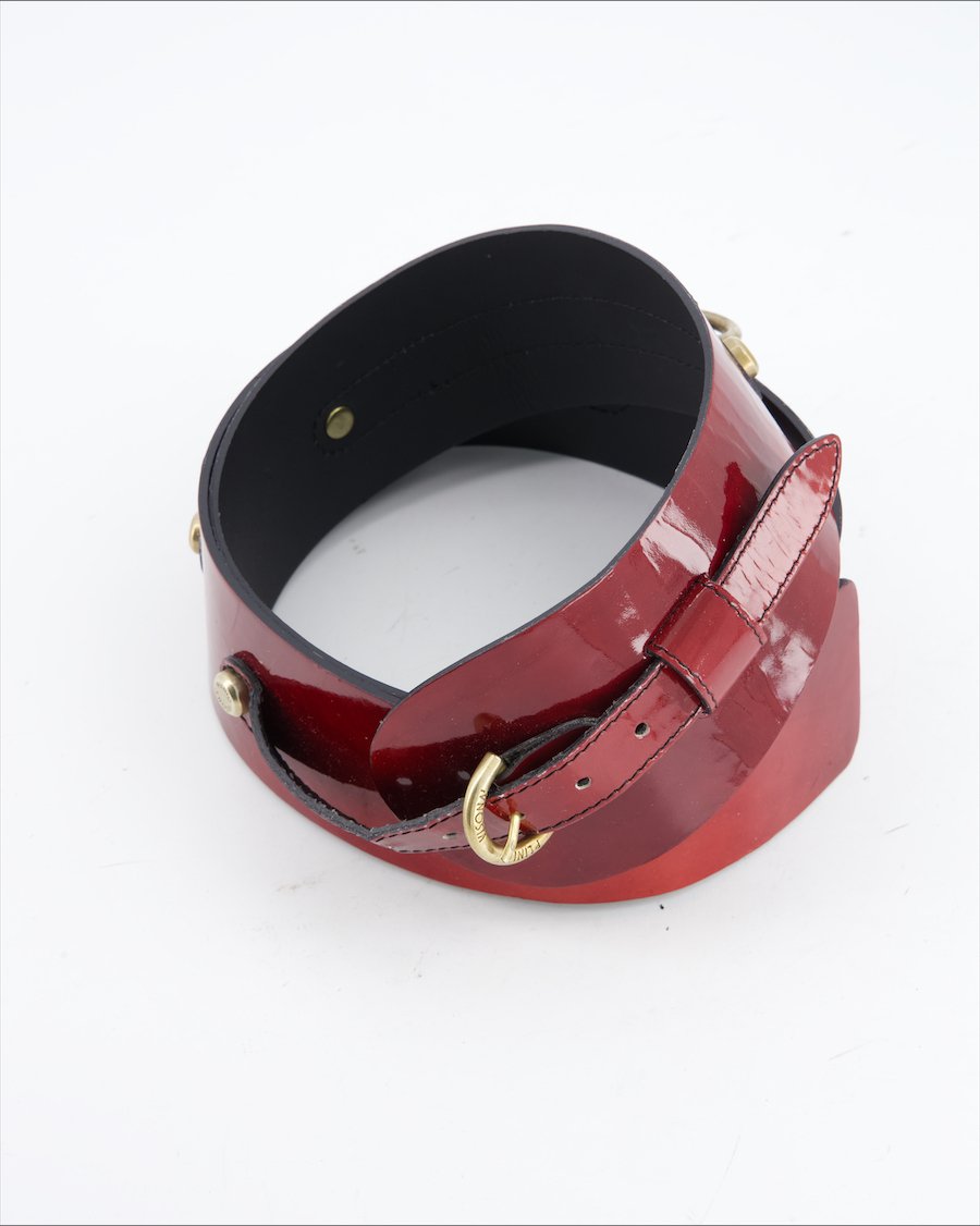 Plinio Visona Belt Leather Red