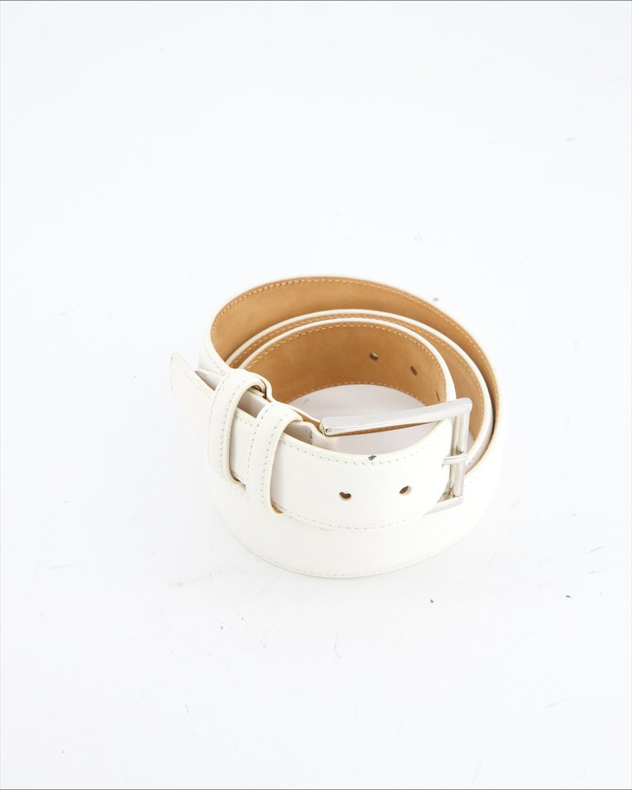 Paolo Da Ponte Belt Leather White