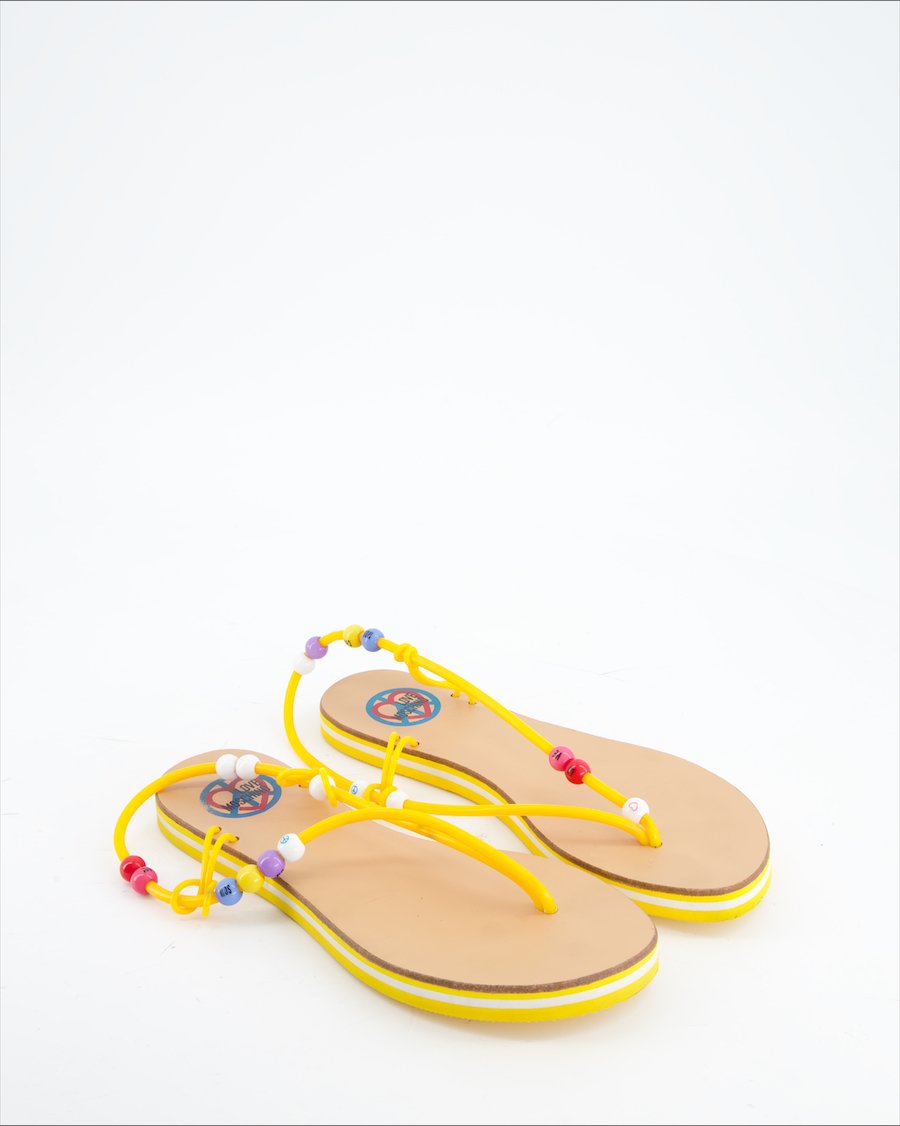 Moschino Love Sandals Rubber Orange Eu 37