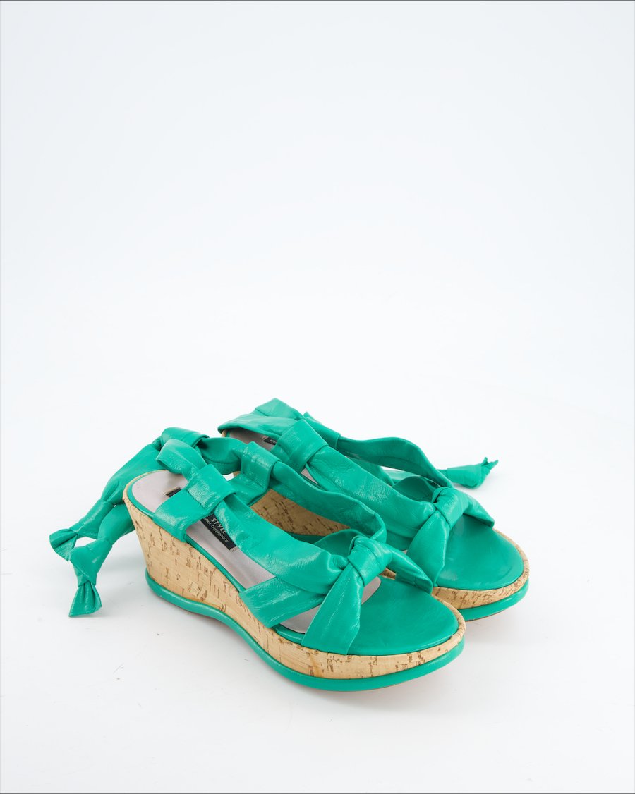 Massimo e Paolo Pollini Sandals Leather Green Eu 37