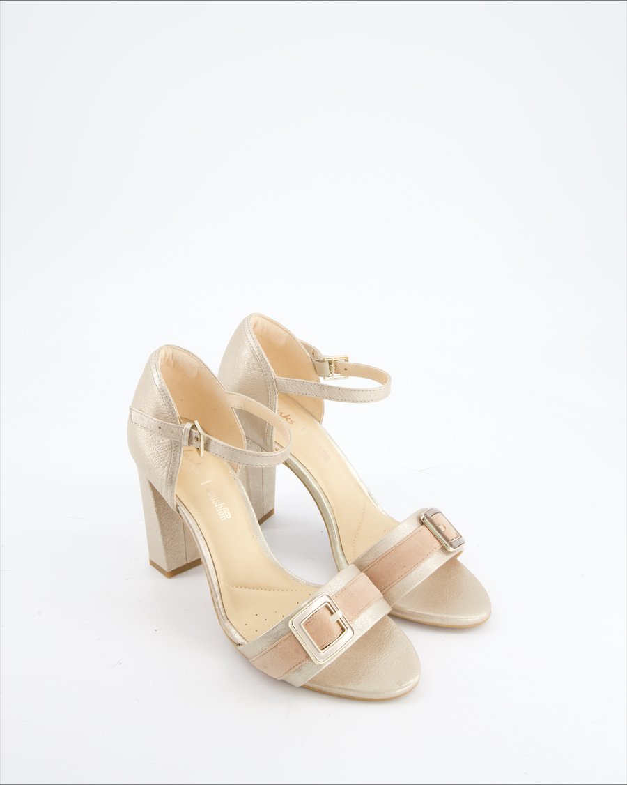 Clarks Heels Leather Beige Eu 38