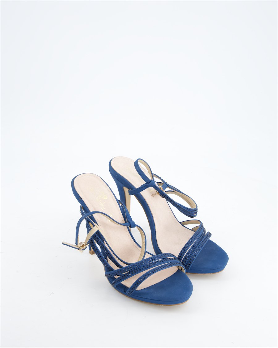 Braccialini Heels Suede Blue Eu 39