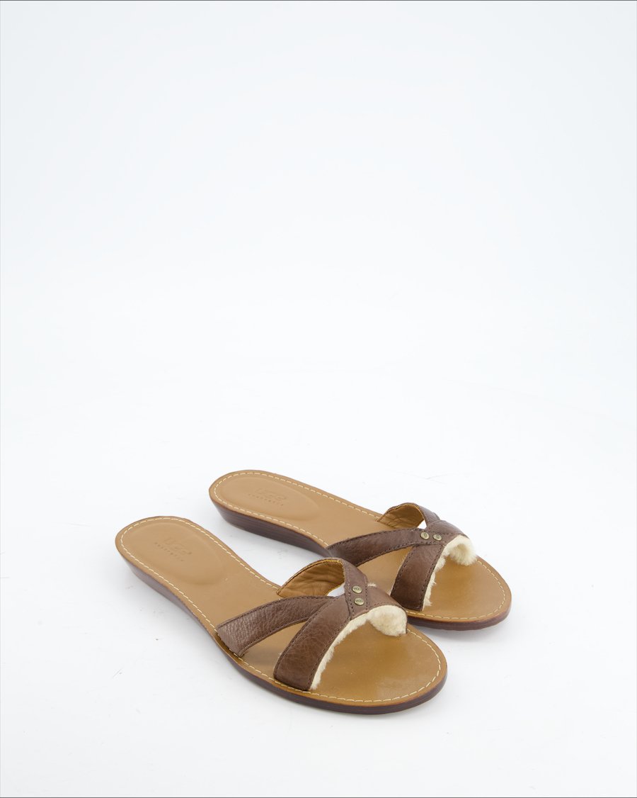 UGG Sandals Leather Brown Eu 37