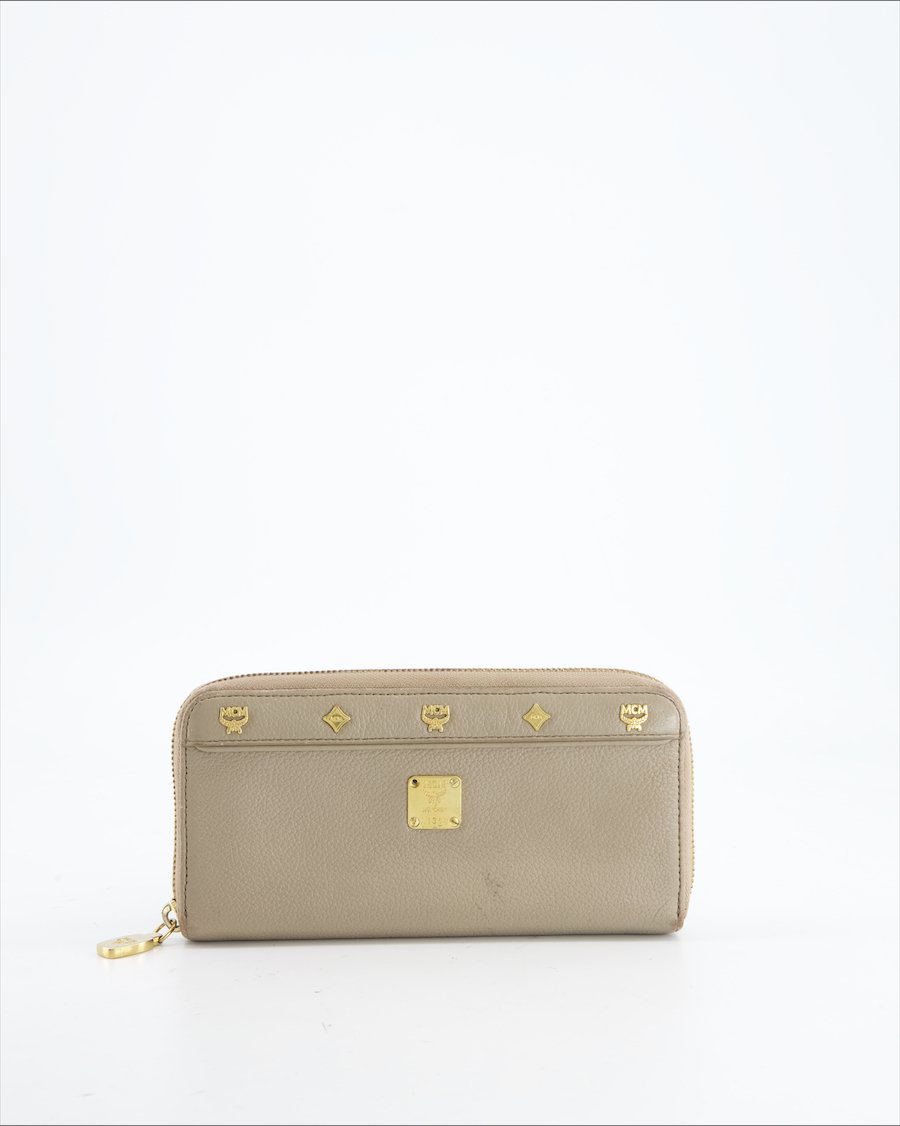 MCM Wallet Leather Grey