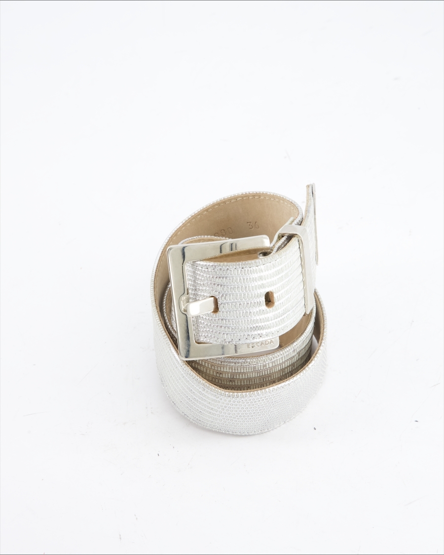 Escada Belt Leather Silver