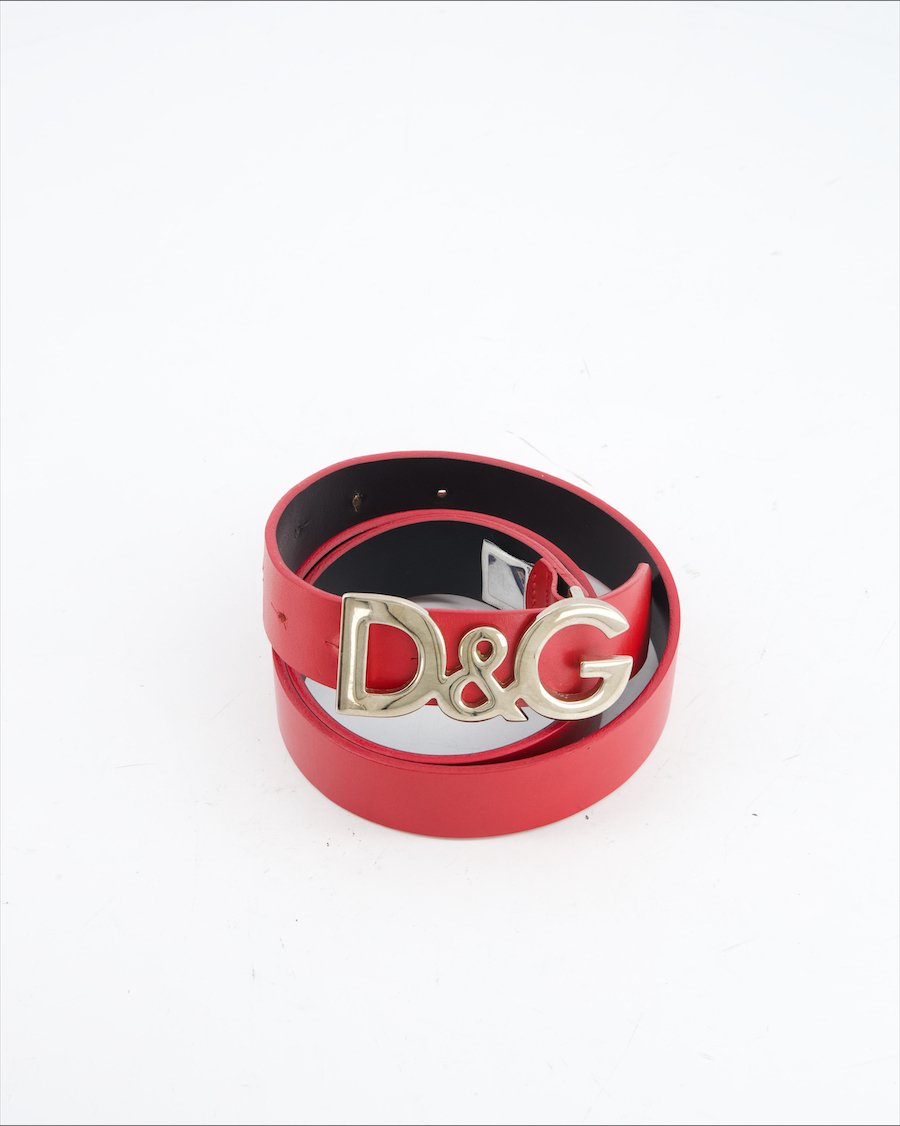 Dolce & Gabbana Belt Leather Red