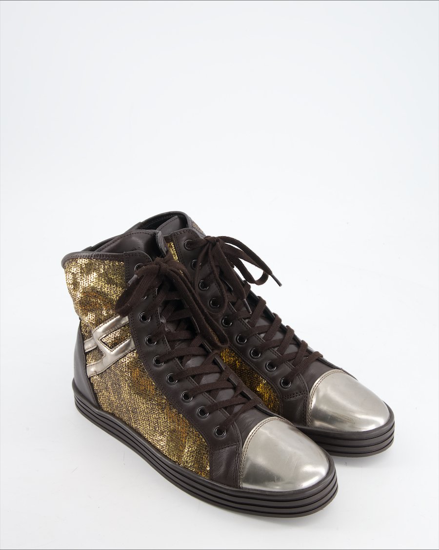 Hogan Trainers Leather Gold EU 39