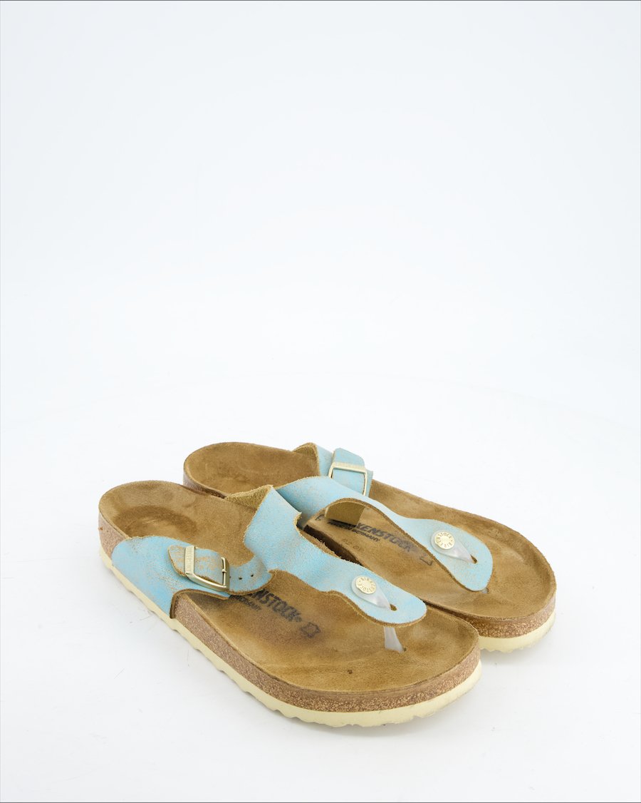 Birkenstock Sandals Leather Turquoise Eu 42