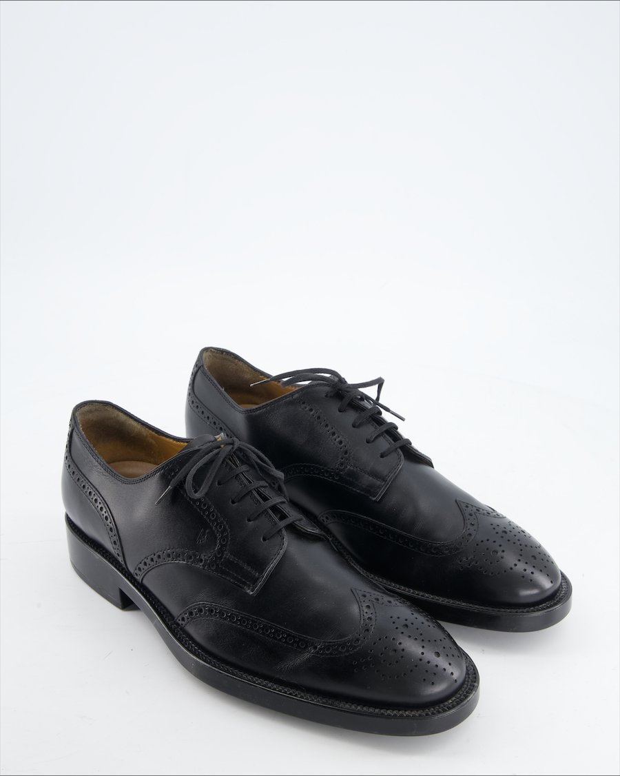 Tod's Flats Leather Black Eu 43.5