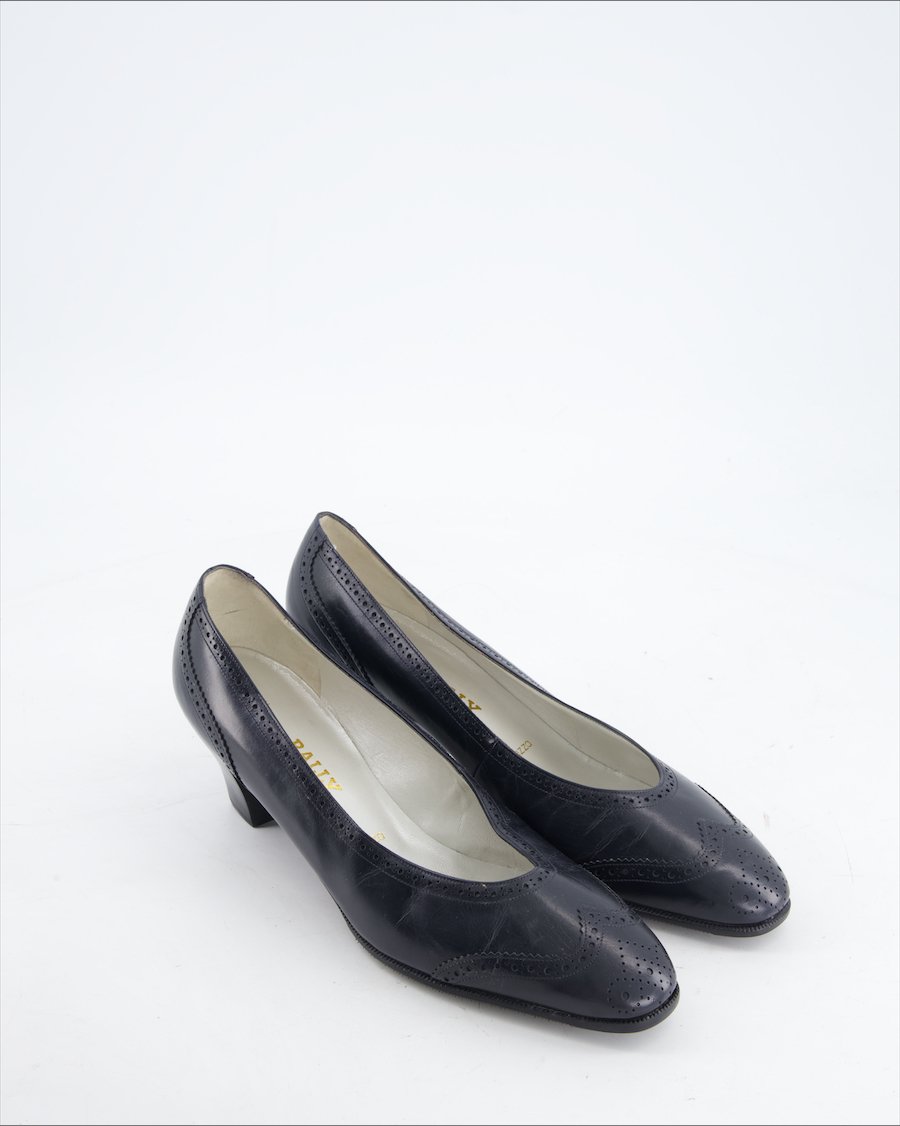 Bally Heels Leather Navy EU 41